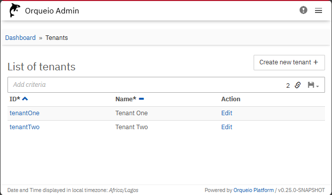admin tenants menu