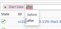 cockpit start date filter