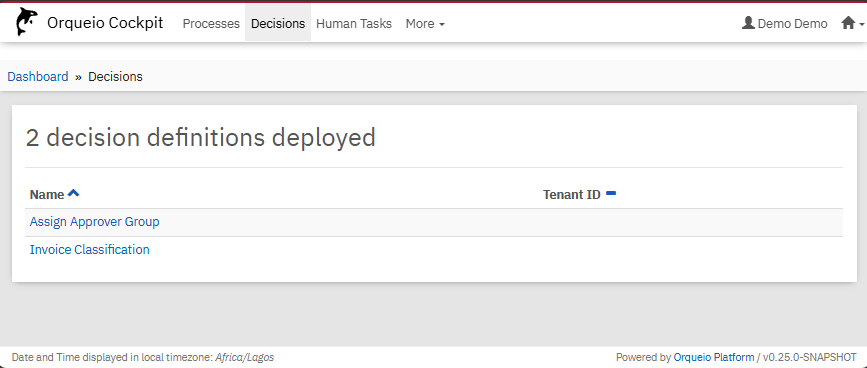 dmn deployed decisions