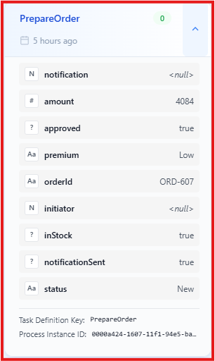 tasklist expanded card