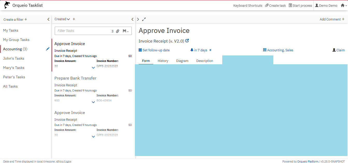 tasklist task detail
