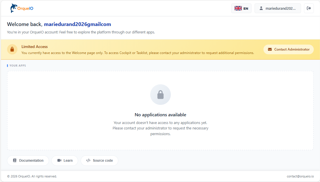 welcome limited access