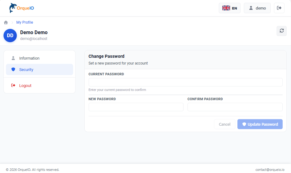 welcome profile security